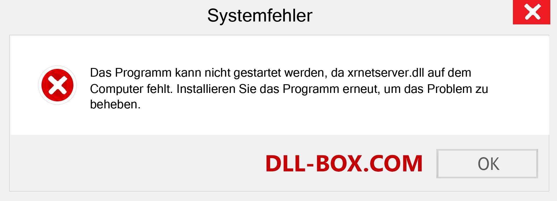 xrnetserver.dll-Datei fehlt?. Download für Windows 7, 8, 10 - Fix xrnetserver dll Missing Error unter Windows, Fotos, Bildern