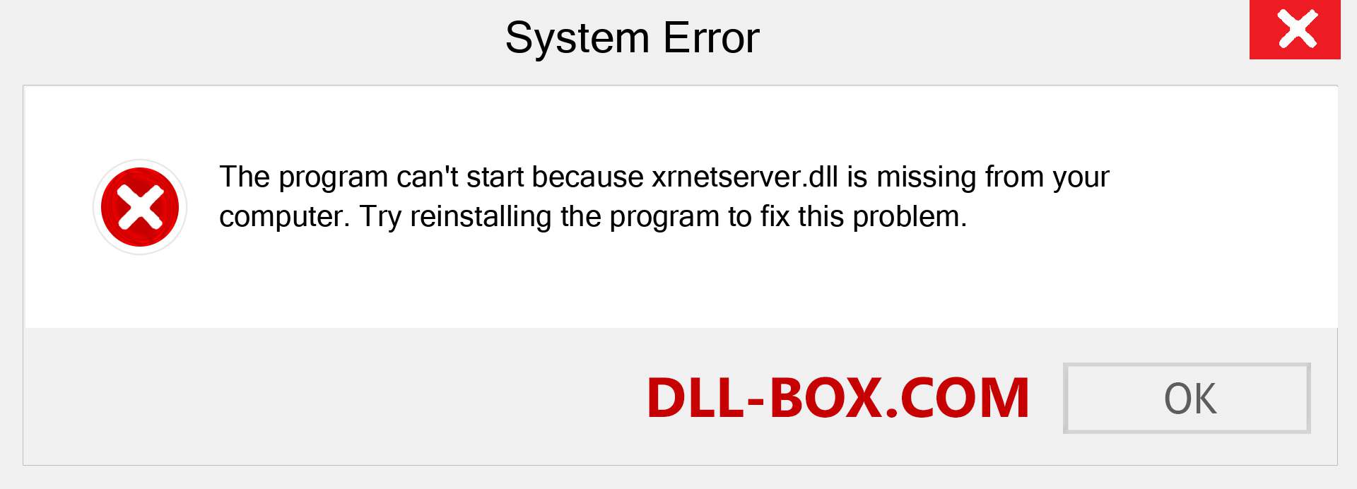  xrnetserver.dll file is missing?. Download for Windows 7, 8, 10 - Fix  xrnetserver dll Missing Error on Windows, photos, images